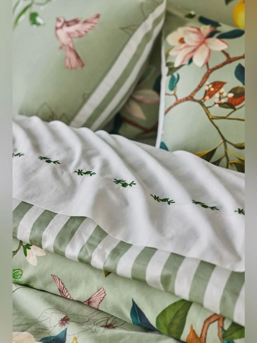 Anthropologie Organic Cotton Sateen Printed Duvet Cover by Maeve